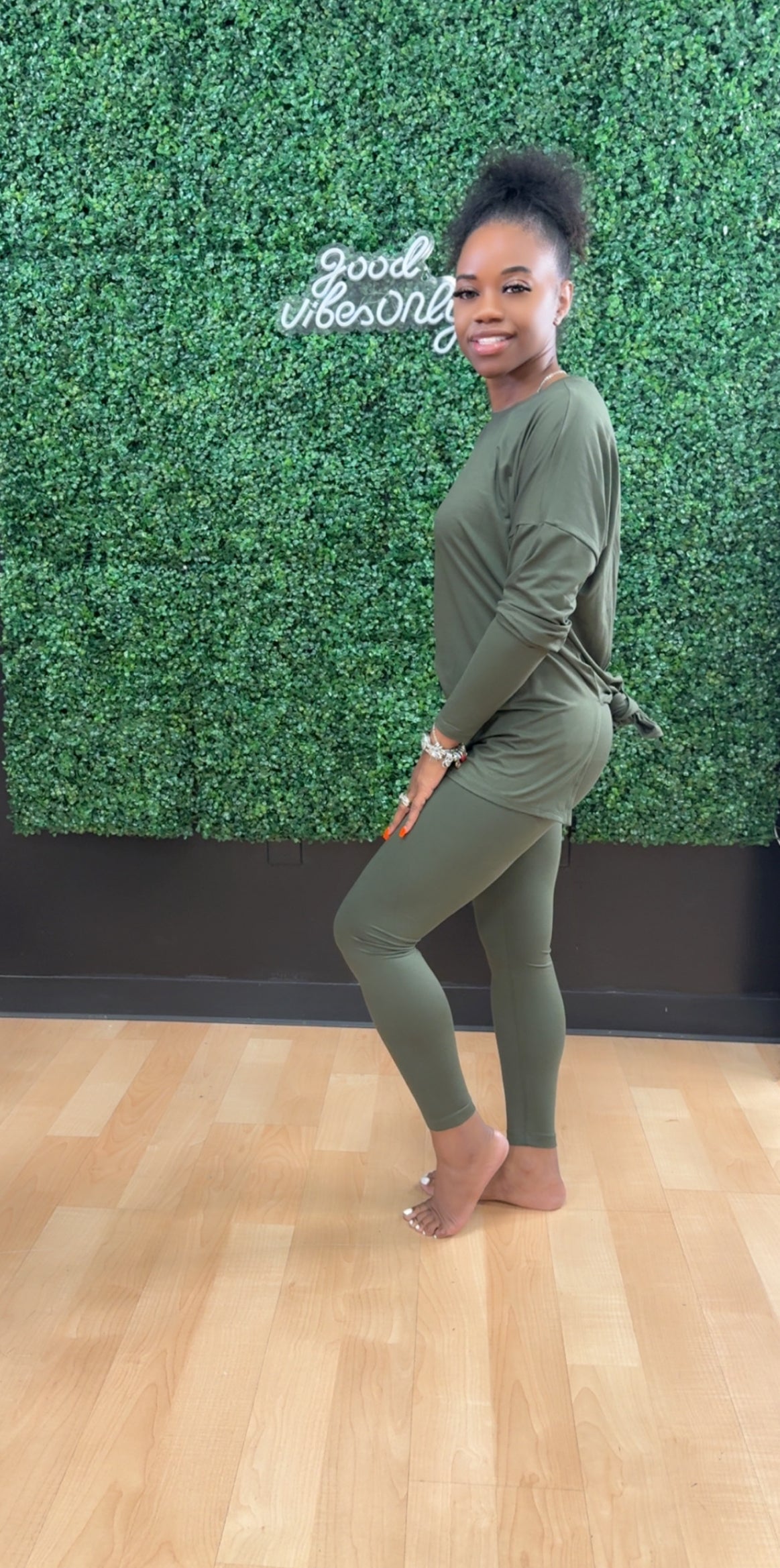 Relaxed PLUS Legging Set Olive