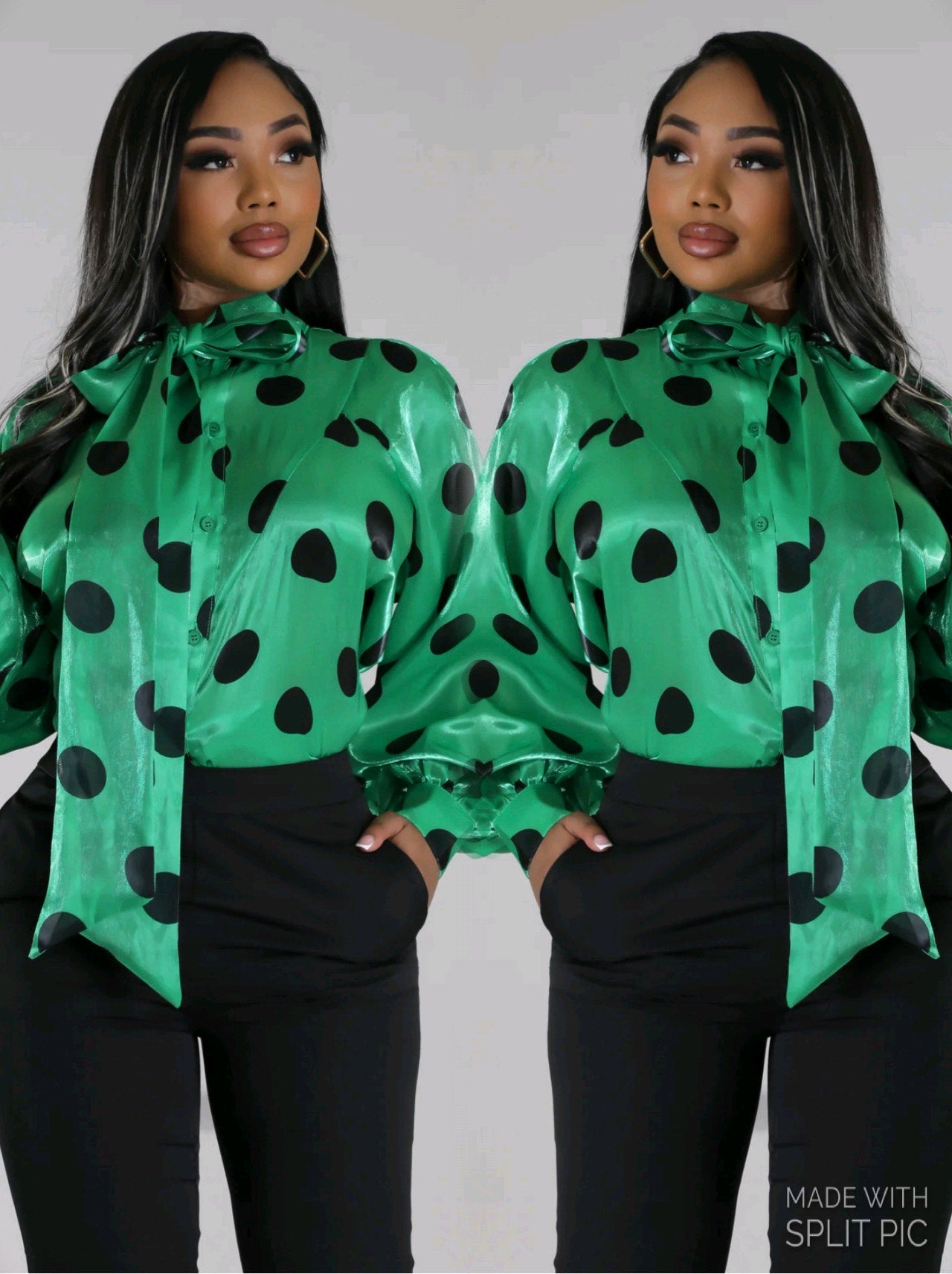 “Can You Poke the Dot” Blouse